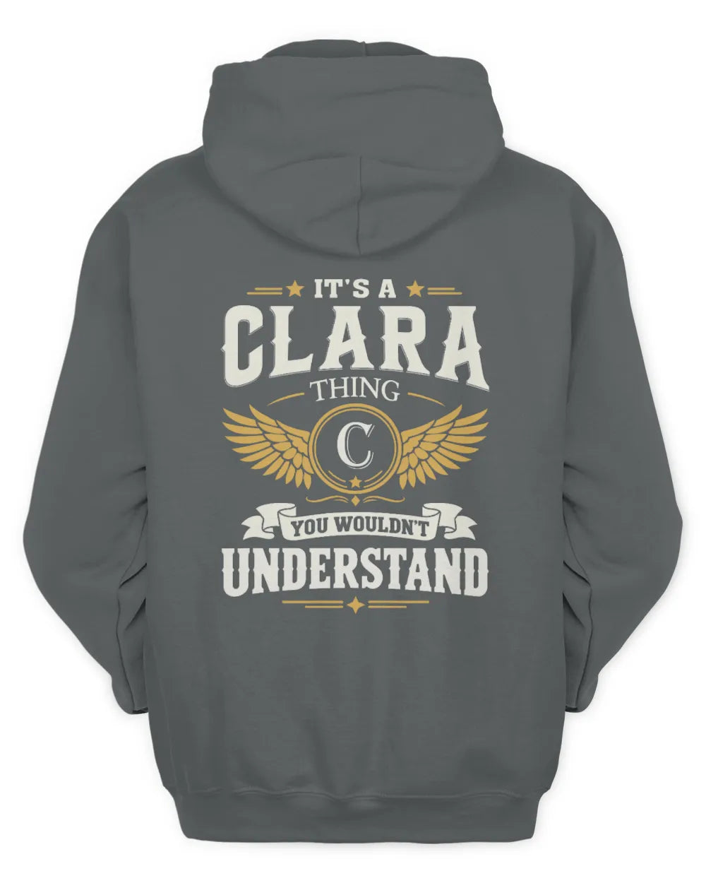 CLARA KT06-M008 It’s a [NAME] Thing – You Wouldn’t Understand | Personalized Vintage T-Shirt - Unisex Hoodie - Charcoal