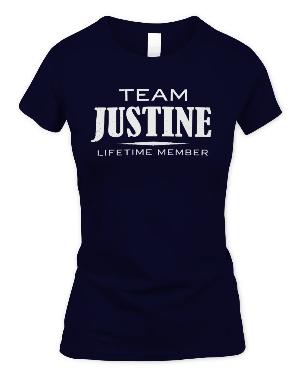 JUSTINE BL62-K4-128 - Personalized “Team NAME Lifetime Member” - Women's Standard T-Shirt - Navy