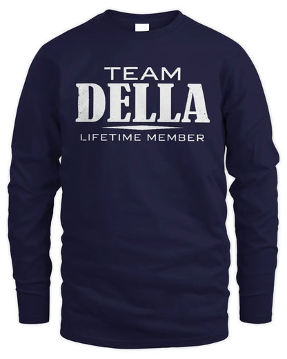 DELLA BL62-K4-128 - Personalized “Team NAME Lifetime Member” - Men's Long Sleeved T-Shirt - Navy