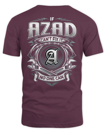 AZAD AP81-K4-626 - Personalized Ahmed Quote Apparel “If Ahmed Can't Fix It, No One Can” - Unisex Standard T-Shirt - Maroon