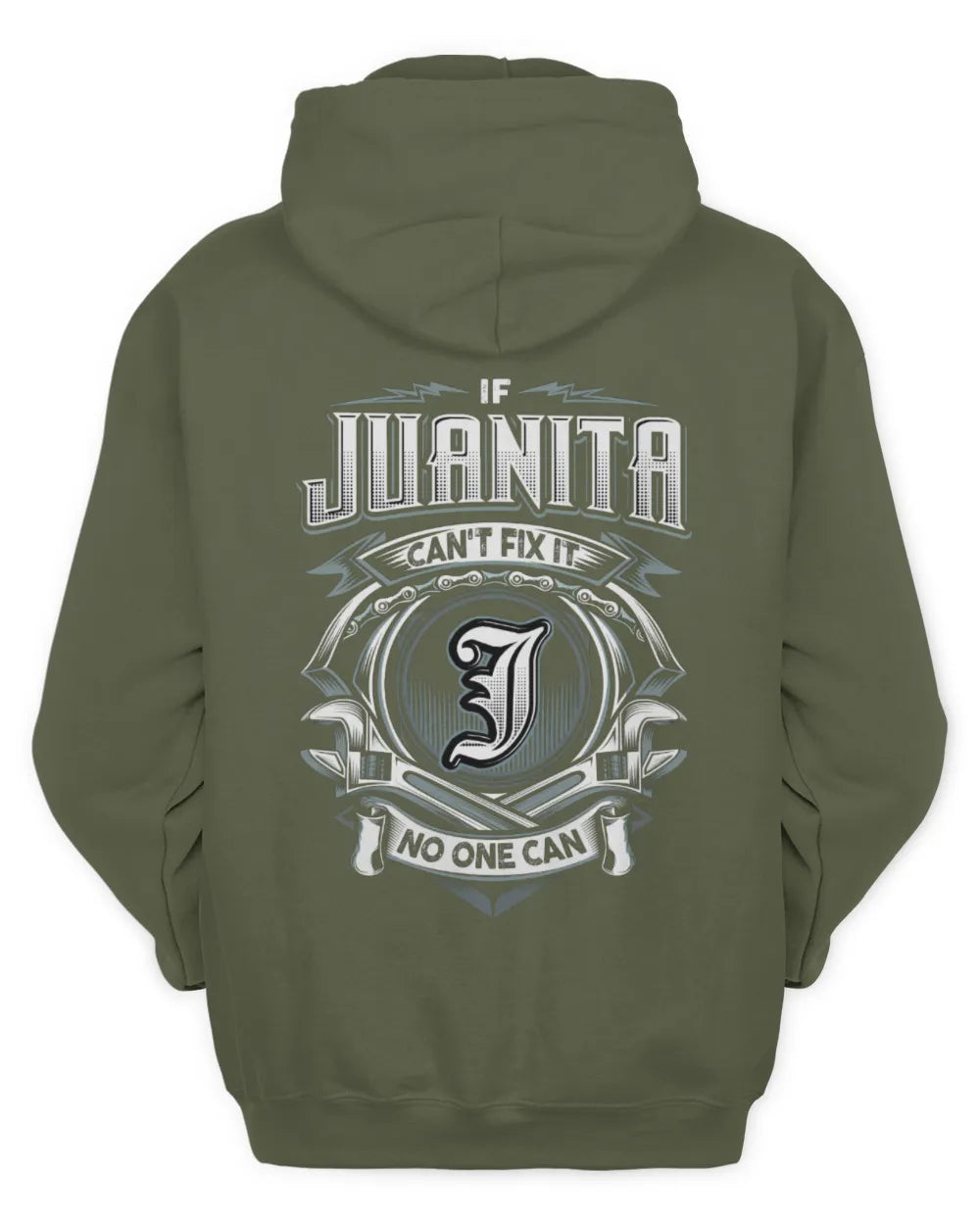 JUANITA AP81-K4-626 - Personalized Ahmed Quote Apparel “If Ahmed Can't Fix It, No One Can” - Unisex Hoodie - Military Green