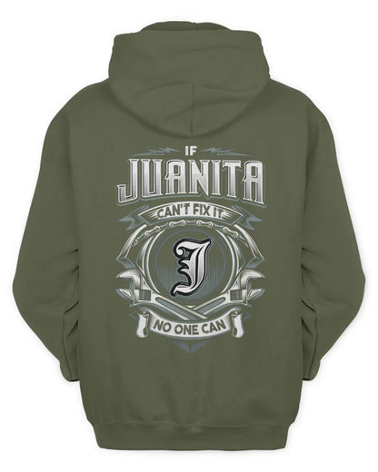 JUANITA AP81-K4-626 - Personalized Ahmed Quote Apparel “If Ahmed Can't Fix It, No One Can” - Unisex Hoodie - Military Green