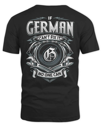 GERMAN AP81-K4-626 - Personalized Ahmed Quote Apparel “If Ahmed Can't Fix It, No One Can” - Unisex Standard T-Shirt - Black