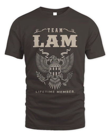 LAM TP06-K82 – Personalized Classic Style Apparel “Team NAME Lifetime Member” - Unisex Standard T-Shirt - Dark Chocolate