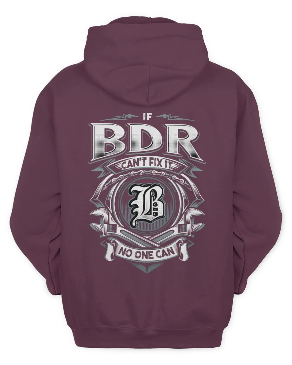 BDR AP81-K4-626 - Personalized Ahmed Quote Apparel “If Ahmed Can't Fix It, No One Can” - Unisex Hoodie - Maroon