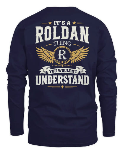 ROLDAN KT06-M008 It’s a [NAME] Thing – You Wouldn’t Understand | Personalized Vintage T-Shirt - Men's Long Sleeved T-Shirt - Navy