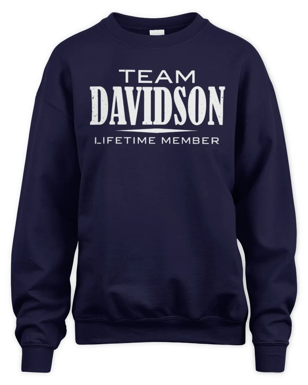 DAVIDSON BL62-K4-128 - Personalized “Team NAME Lifetime Member” - Unisex Sweatshirt - Navy