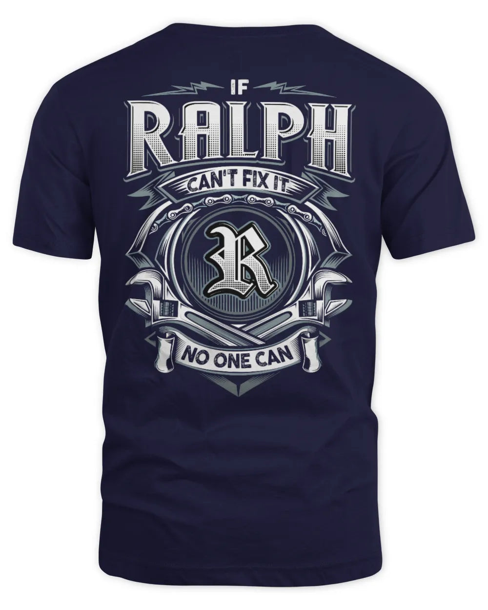 RALPH AP81-K4-626 - Personalized Ahmed Quote Apparel “If Ahmed Can't Fix It, No One Can” - Unisex Standard T-Shirt - Navy