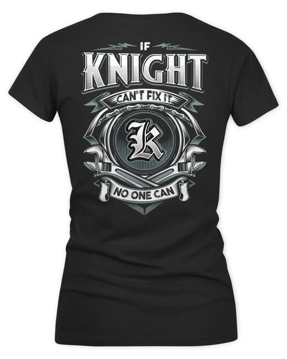 KNIGHT AP81-K4-626 - Personalized Ahmed Quote Apparel “If Ahmed Can't Fix It, No One Can” - Women's V-Neck T-Shirt - Black