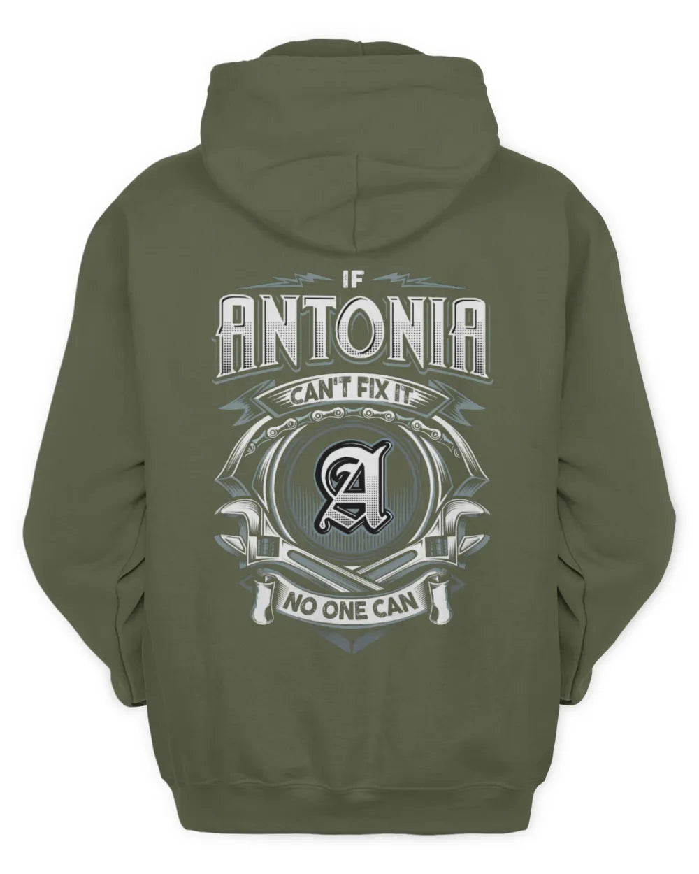 ANTONIA AP81-K4-626 - Personalized Ahmed Quote Apparel “If Ahmed Can't Fix It, No One Can” - Unisex Hoodie - Military Green