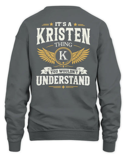 KRISTEN KT06-M008 It’s a [NAME] Thing – You Wouldn’t Understand | Personalized Vintage T-Shirt - Unisex Sweatshirt - Charcoal