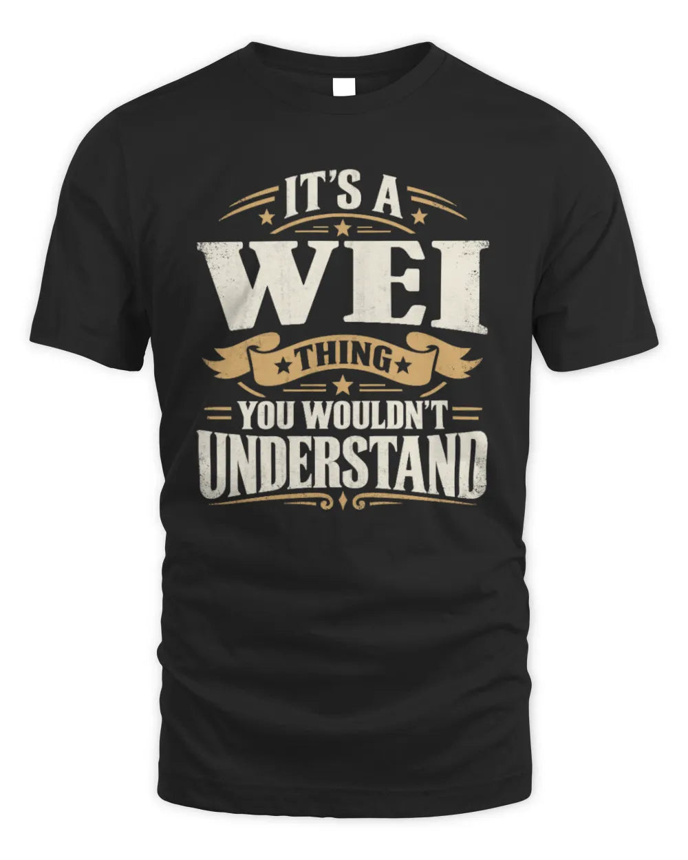 WEI P08 TH51 - Personalized “It’s a/an [NAME] Thing – You Wouldn’t Understand” Shirt - Unisex Standard T-Shirt - Black