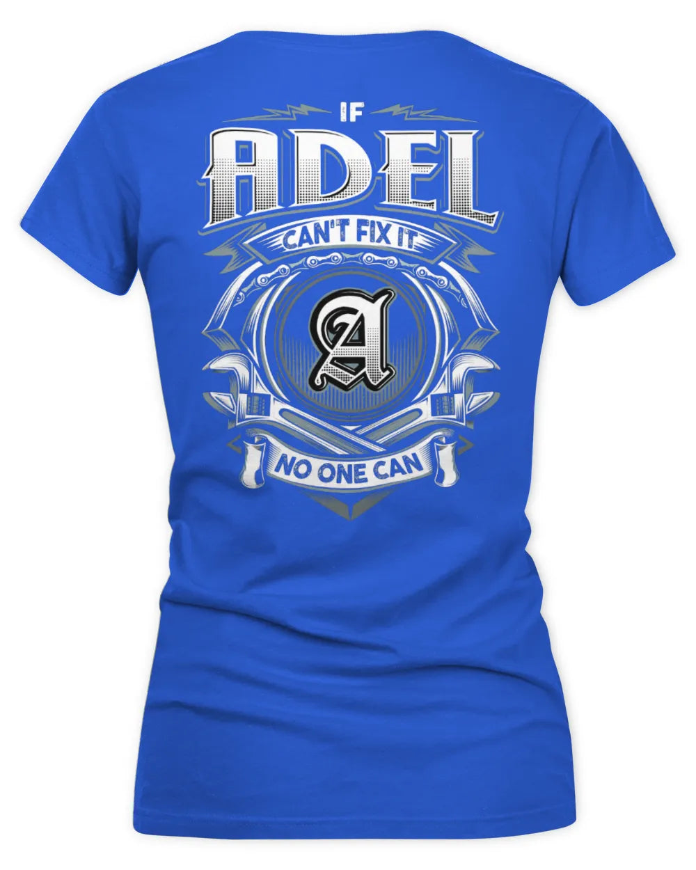 ADEL AP81-K4-626 - Personalized Ahmed Quote Apparel “If Ahmed Can't Fix It, No One Can” - Women's V-Neck T-Shirt - Royal
