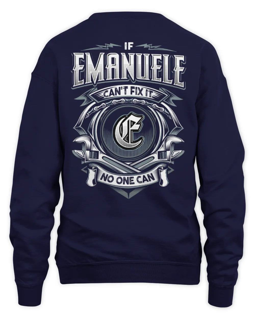 EMANUELE AP81-K4-626 - Personalized Ahmed Quote Apparel “If Ahmed Can't Fix It, No One Can” - Unisex Sweatshirt - Navy