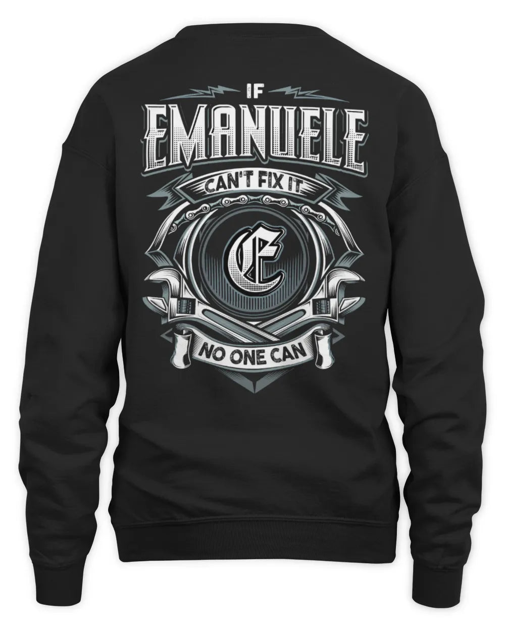 EMANUELE AP81-K4-626 - Personalized Ahmed Quote Apparel “If Ahmed Can't Fix It, No One Can” - Unisex Sweatshirt - Black