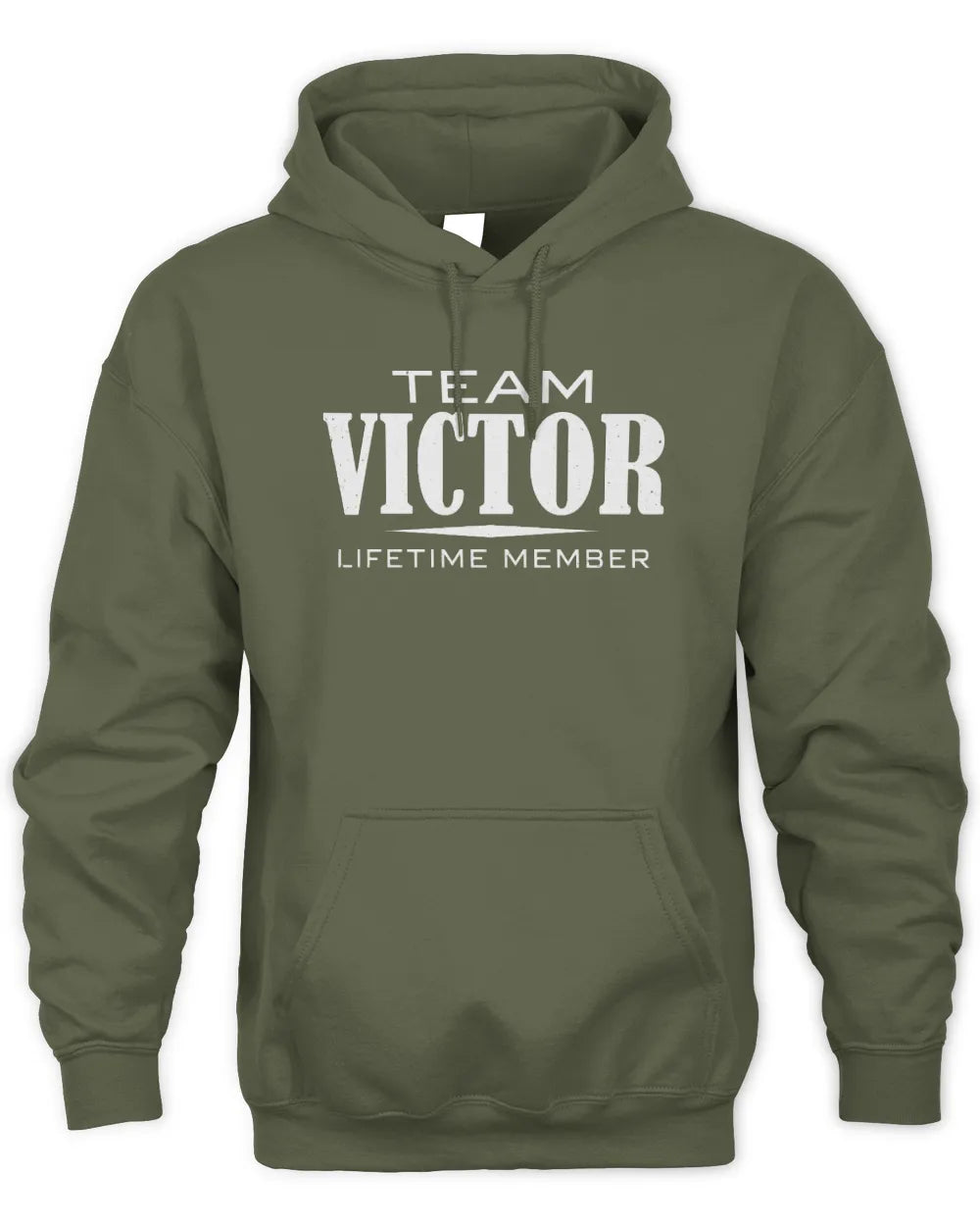 VICTOR BL62-K4-128 - Personalized “Team NAME Lifetime Member” - Unisex Hoodie - Military Green