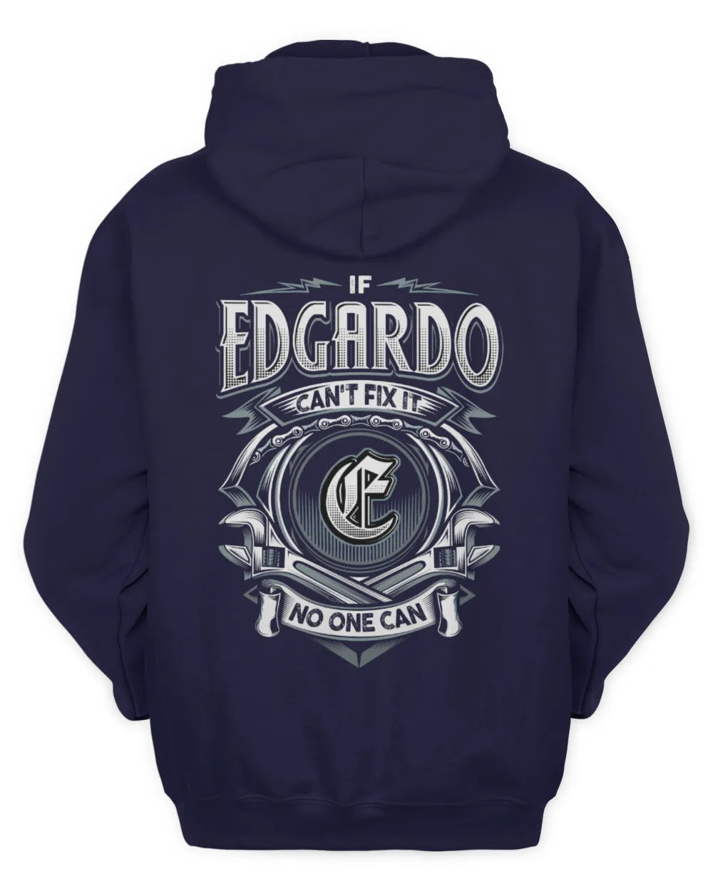 EDGARDO AP81-K4-626 - Personalized Ahmed Quote Apparel “If Ahmed Can't Fix It, No One Can” - Unisex Hoodie - Navy