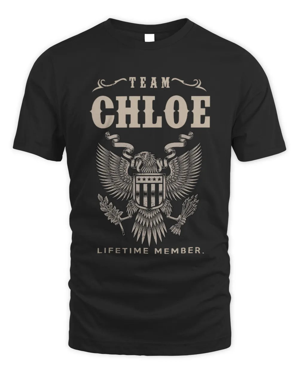 CHLOE TP06-K82 – Personalized Classic Style Apparel “Team NAME Lifetime Member” - Unisex Standard T-Shirt - Black