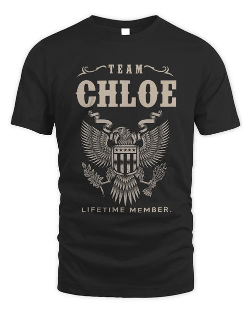 CHLOE TP06-K82 – Personalized Classic Style Apparel “Team NAME Lifetime Member” - Unisex Standard T-Shirt - Black