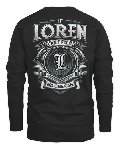 LOREN AP81-K4-626 - Personalized Ahmed Quote Apparel “If Ahmed Can't Fix It, No One Can” - Men's Long Sleeved T-Shirt - Black