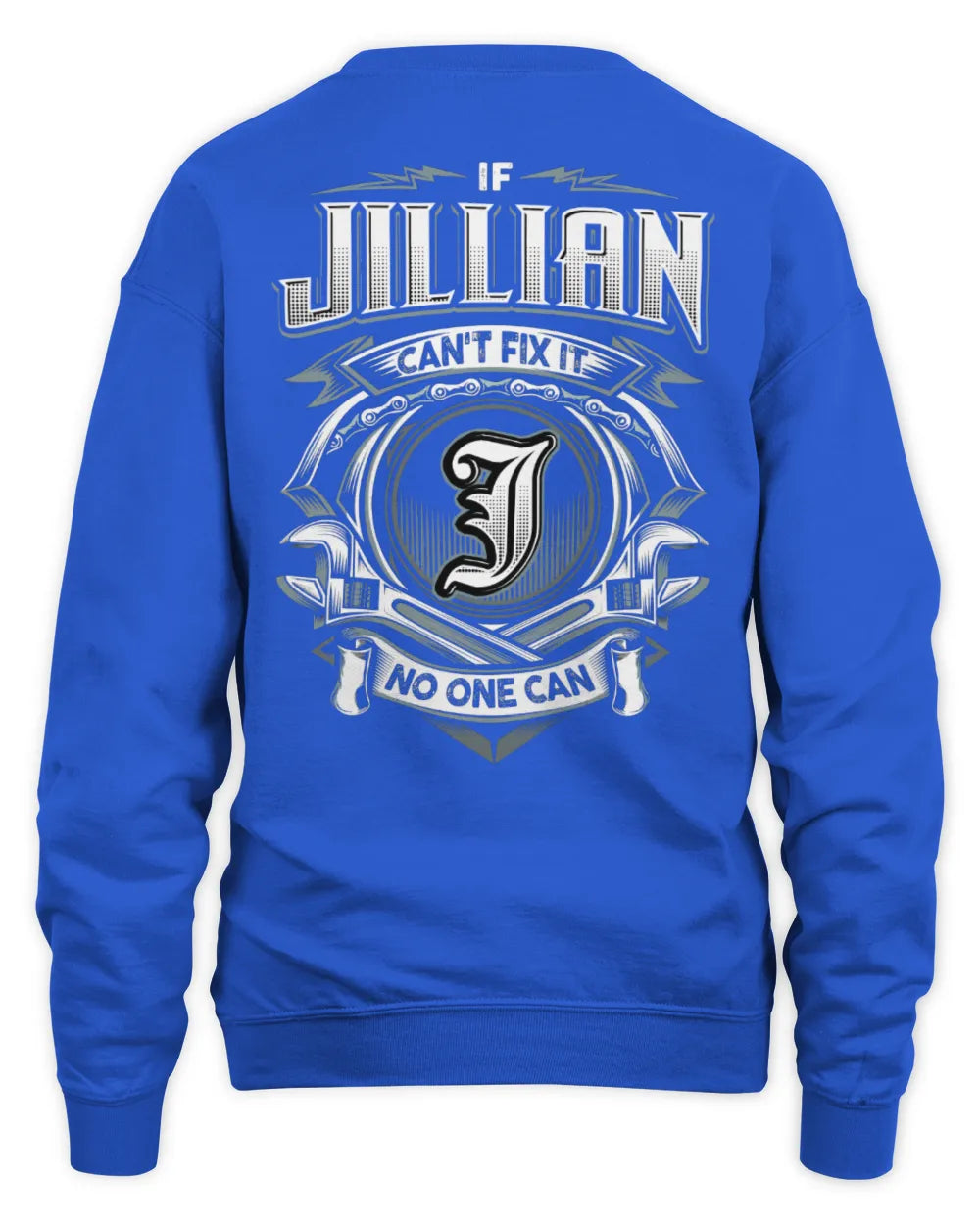 JILLIAN AP81-K4-626 - Personalized Ahmed Quote Apparel “If Ahmed Can't Fix It, No One Can” - Unisex Sweatshirt - Royal