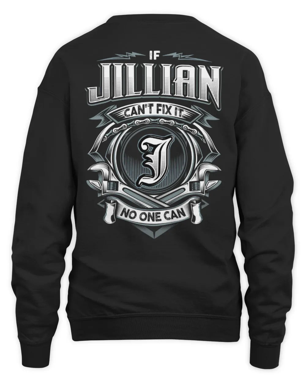 JILLIAN AP81-K4-626 - Personalized Ahmed Quote Apparel “If Ahmed Can't Fix It, No One Can” - Unisex Sweatshirt - Black
