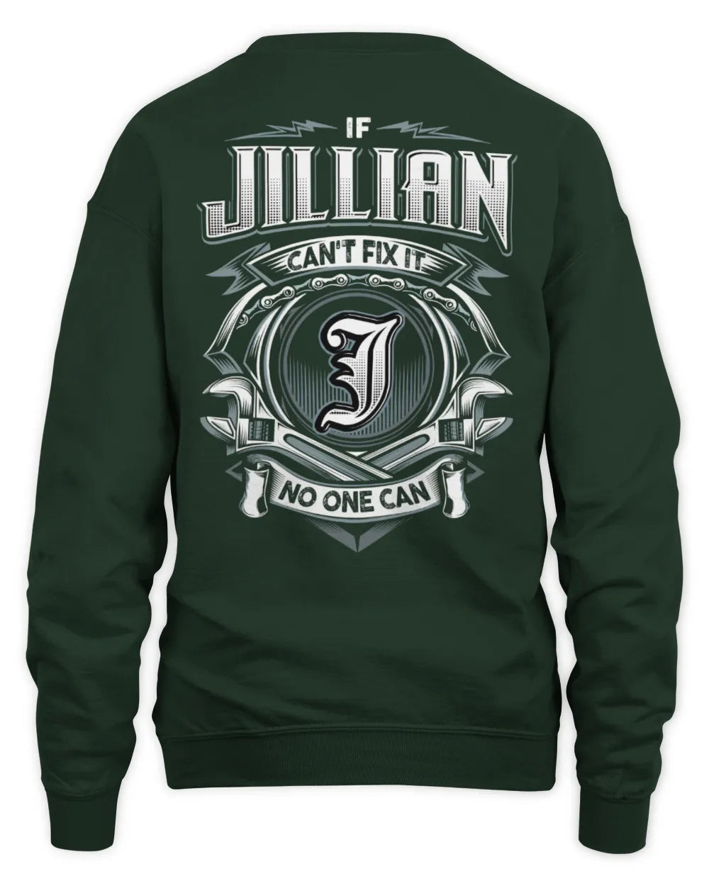 JILLIAN AP81-K4-626 - Personalized Ahmed Quote Apparel “If Ahmed Can't Fix It, No One Can” - Unisex Sweatshirt - Forest Green