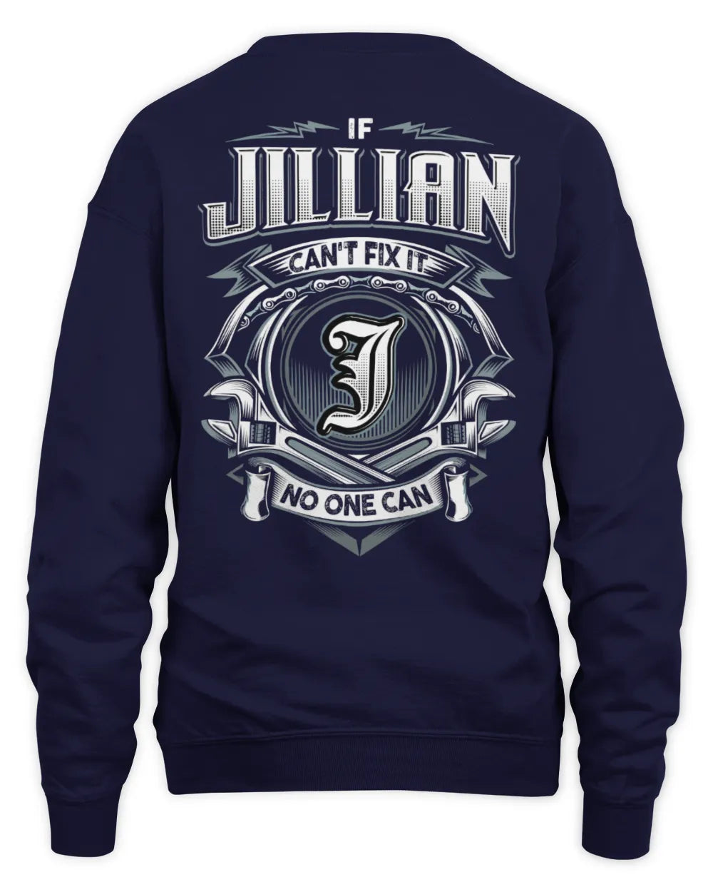 JILLIAN AP81-K4-626 - Personalized Ahmed Quote Apparel “If Ahmed Can't Fix It, No One Can” - Unisex Sweatshirt - Navy