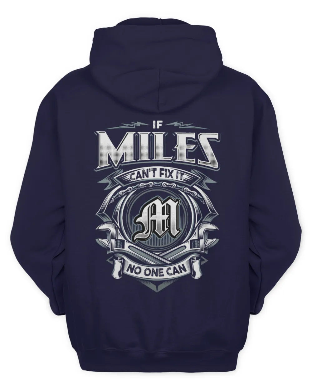 MILES AP81-K4-626 - Personalized Ahmed Quote Apparel “If Ahmed Can't Fix It, No One Can” - Unisex Hoodie - Navy