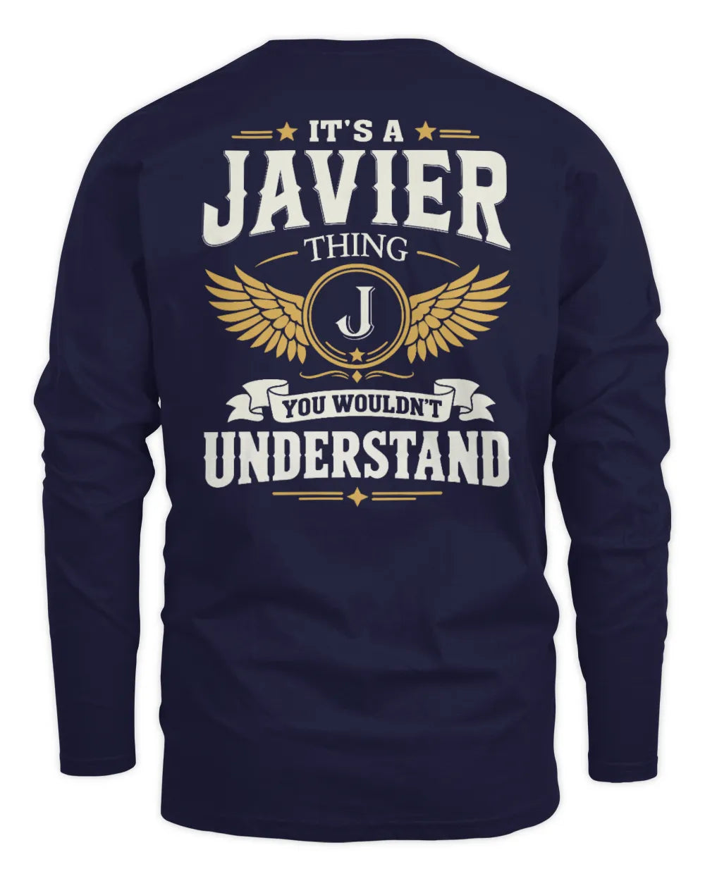 JAVIER KT06-M008 It’s a [NAME] Thing – You Wouldn’t Understand | Personalized Vintage T-Shirt - Men's Long Sleeved T-Shirt - Navy