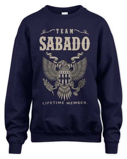 SABADO TP06-K82 – Personalized Classic Style Apparel “Team NAME Lifetime Member” - Unisex Sweatshirt - Navy
