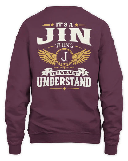 JIN KT06-M008 It’s a [NAME] Thing – You Wouldn’t Understand | Personalized Vintage T-Shirt - Unisex Sweatshirt - Maroon