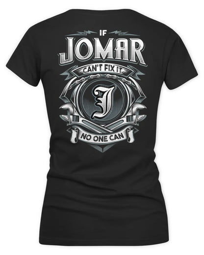 JOMAR AP81-K4-626 - Personalized Ahmed Quote Apparel “If Ahmed Can't Fix It, No One Can” - Women's V-Neck T-Shirt - Black