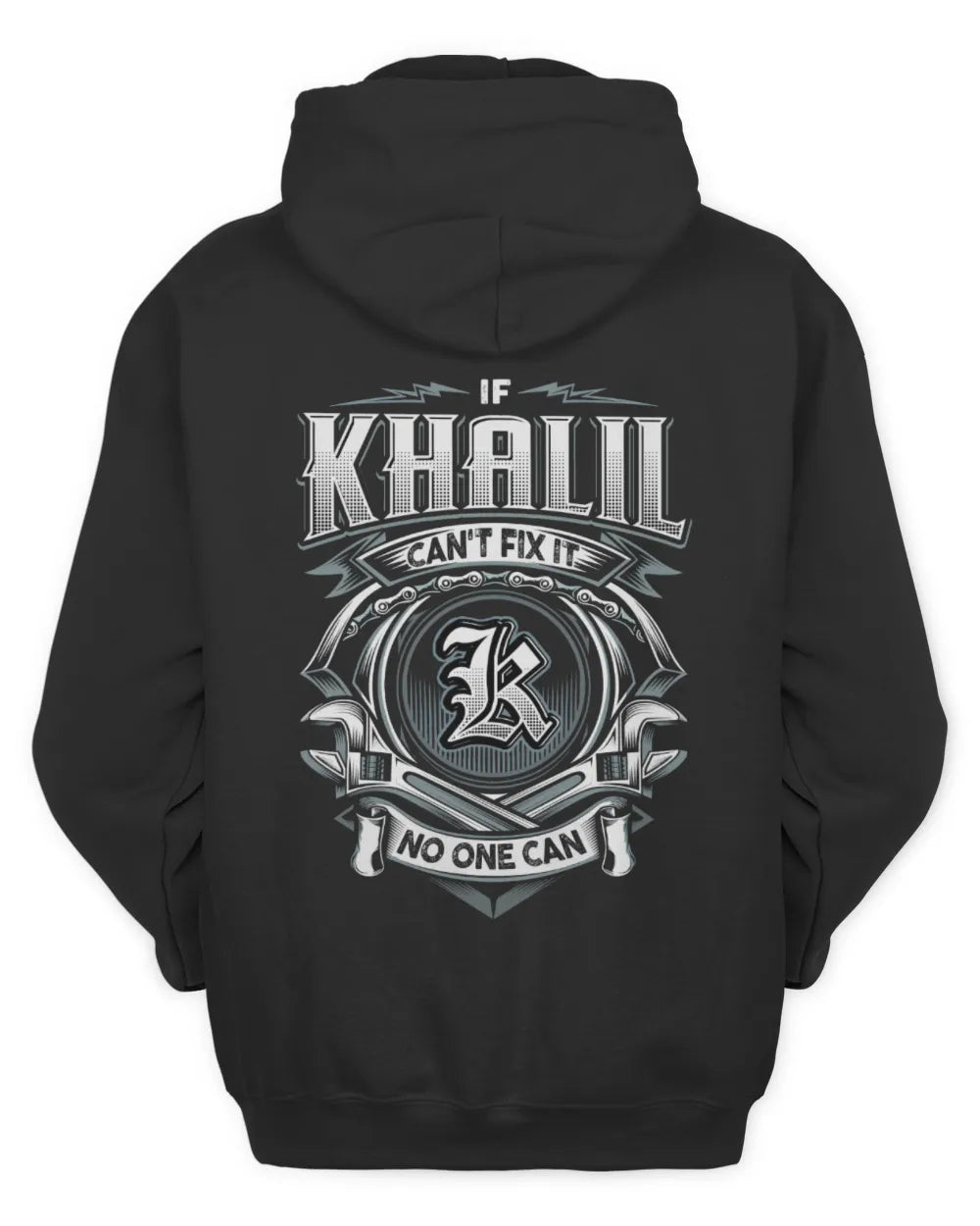 KHALIL AP81-K4-626 - Personalized Ahmed Quote Apparel “If Ahmed Can't Fix It, No One Can” - Unisex Hoodie - Black