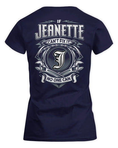 JEANETTE AP81-K4-626 - Personalized Ahmed Quote Apparel “If Ahmed Can't Fix It, No One Can” - Women's Standard T-Shirt - Navy