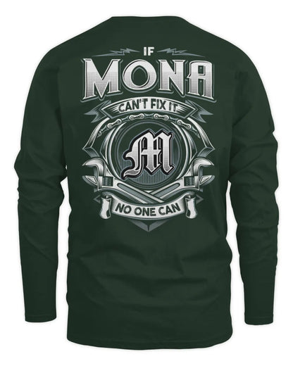 MONA AP81-K4-626 - Personalized Ahmed Quote Apparel “If Ahmed Can't Fix It, No One Can” - Men's Long Sleeved T-Shirt - Forest Green