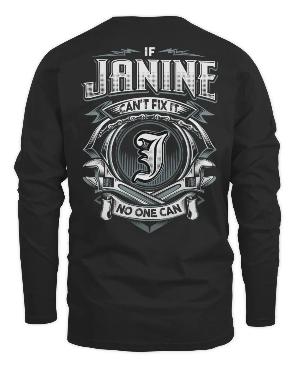 JANINE AP81-K4-626 - Personalized Ahmed Quote Apparel “If Ahmed Can't Fix It, No One Can” - Men's Long Sleeved T-Shirt - Black