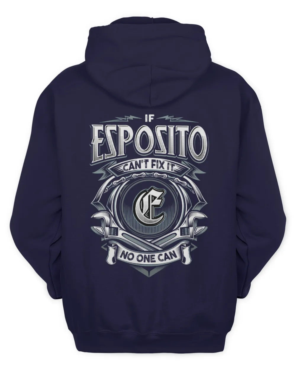 ESPOSITO AP81-K4-626 - Personalized Ahmed Quote Apparel “If Ahmed Can't Fix It, No One Can” - Unisex Hoodie - Navy