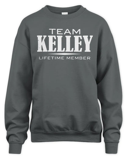 KELLEY BL62-K4-128 - Personalized “Team NAME Lifetime Member” - Unisex Sweatshirt - Charcoal