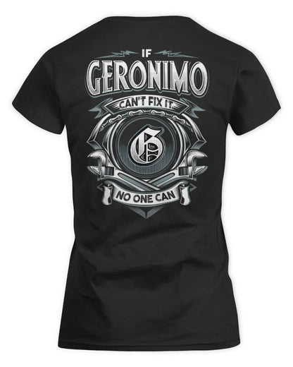 GERONIMO AP81-K4-626 - Personalized Ahmed Quote Apparel “If Ahmed Can't Fix It, No One Can” - Women's Standard T-Shirt - Black