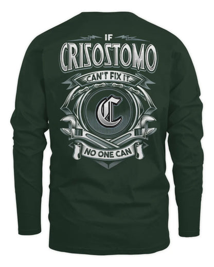 CRISOSTOMO AP81-K4-626 - Personalized Ahmed Quote Apparel “If Ahmed Can't Fix It, No One Can” - Men's Long Sleeved T-Shirt - Forest Green