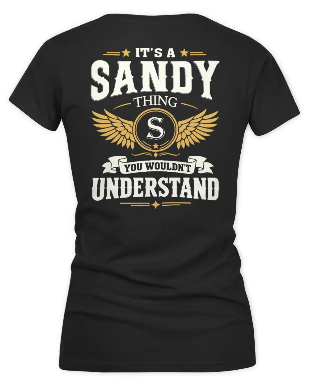 SANDY KT06-M008 It’s a [NAME] Thing – You Wouldn’t Understand | Personalized Vintage T-Shirt - Women's V-Neck T-Shirt - Black