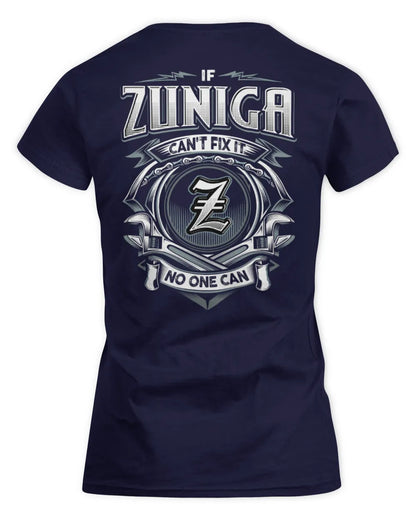 ZUNIGA AP81-K4-626 - Personalized Ahmed Quote Apparel “If Ahmed Can't Fix It, No One Can” - Women's Standard T-Shirt - Navy
