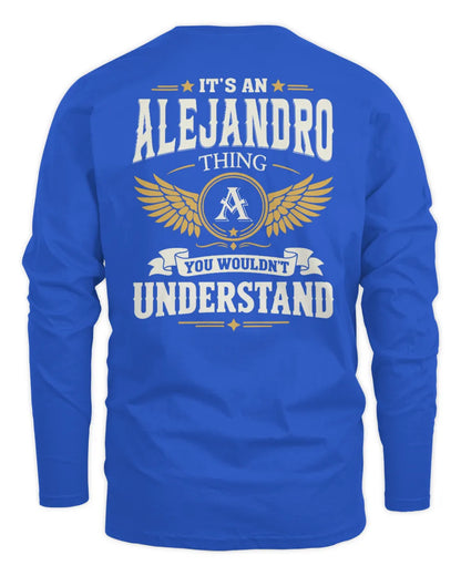 ALEJANDRO KT06-M008 It’s a [NAME] Thing – You Wouldn’t Understand | Personalized Vintage T-Shirt - Men's Long Sleeved T-Shirt - Royal