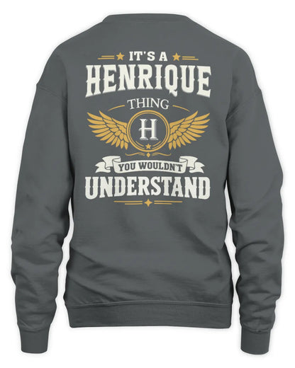 HENRIQUE KT06-M008 It’s a [NAME] Thing – You Wouldn’t Understand | Personalized Vintage T-Shirt - Unisex Sweatshirt - Charcoal