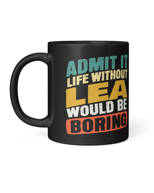LEA CP01-H4 Personalized Black Mug – Custom Name Coffee Cup