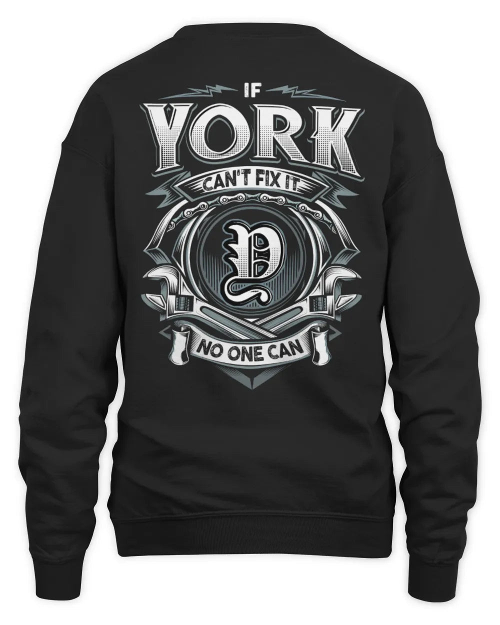 YORK AP81-K4-626 - Personalized Ahmed Quote Apparel “If Ahmed Can't Fix It, No One Can” - Unisex Sweatshirt - Black