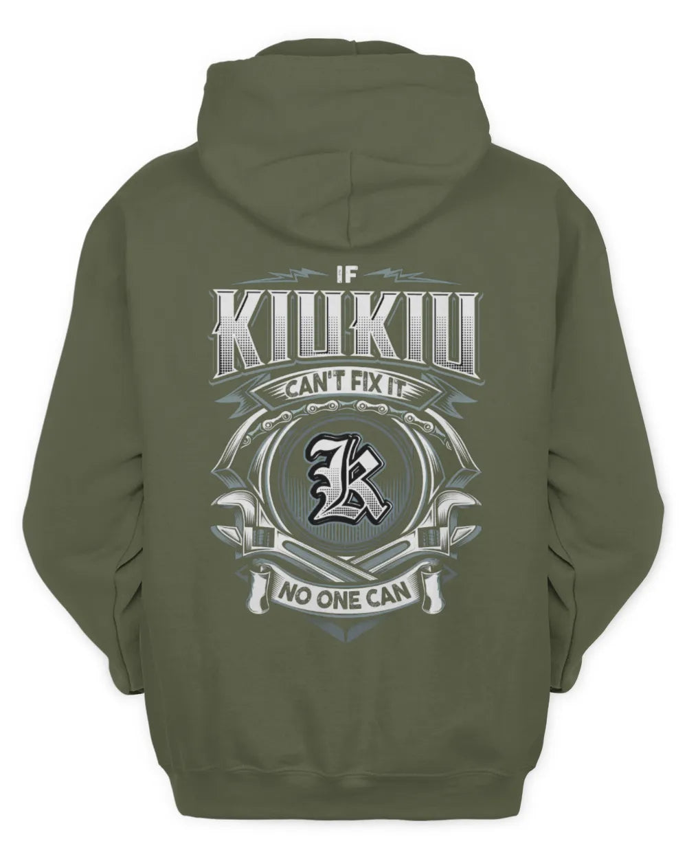 KIUKIU AP81-K4-626 - Personalized Ahmed Quote Apparel “If Ahmed Can't Fix It, No One Can” - Unisex Hoodie - Military Green