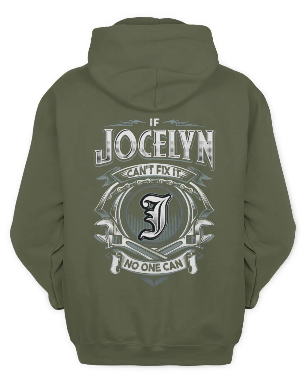 JOCELYN AP81-K4-626 - Personalized Ahmed Quote Apparel “If Ahmed Can't Fix It, No One Can” - Unisex Hoodie - Military Green