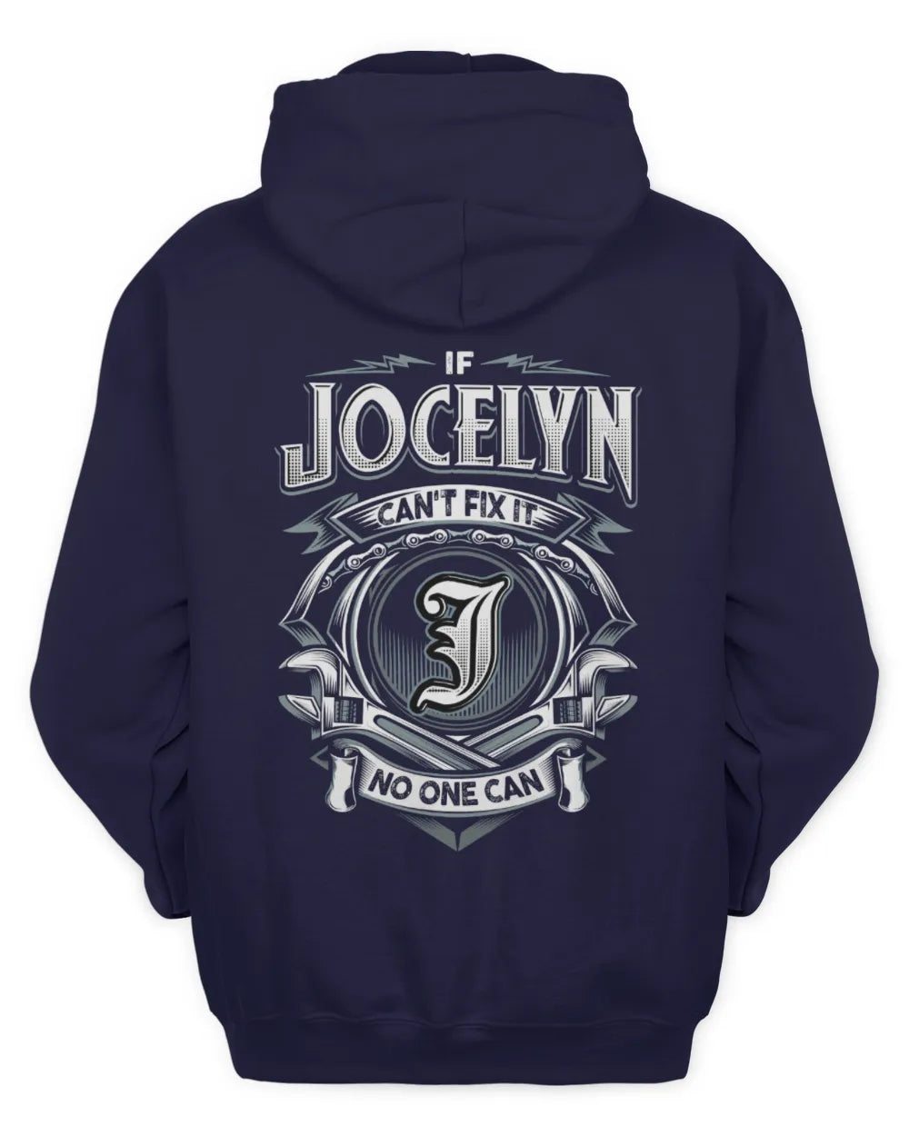 JOCELYN AP81-K4-626 - Personalized Ahmed Quote Apparel “If Ahmed Can't Fix It, No One Can” - Unisex Hoodie - Navy